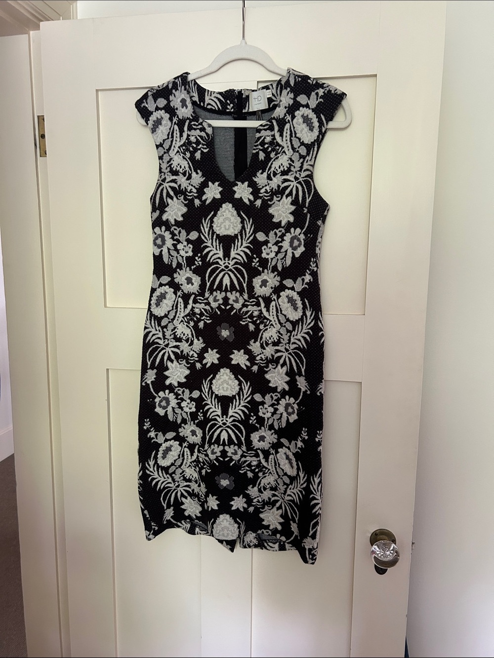 HD in Paris Black and White Floral Midi Dress